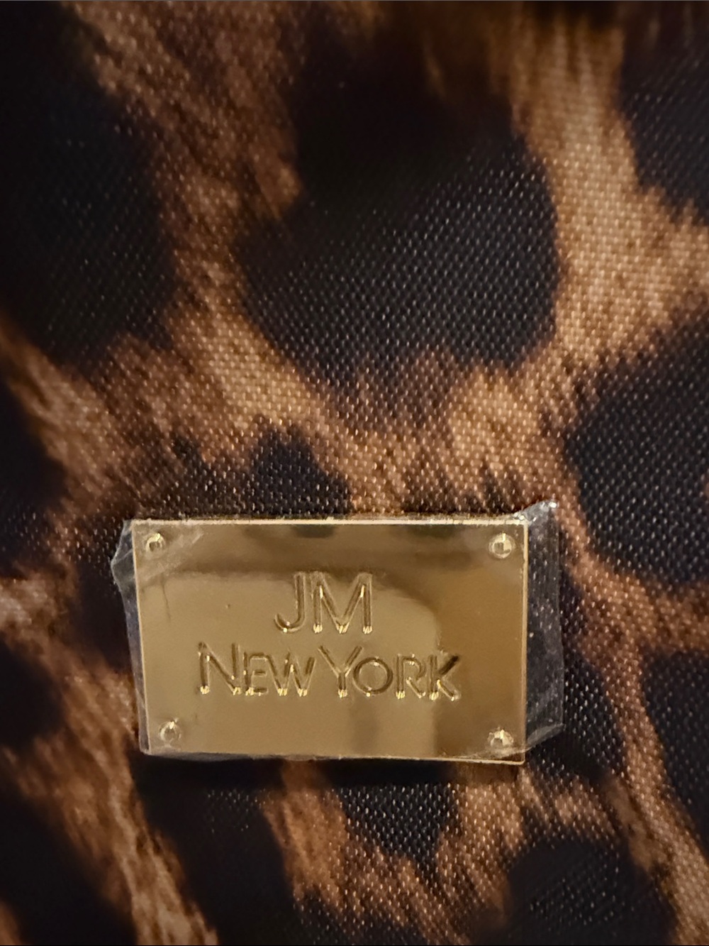 JM Collection Leopard-Print Cosmetic Case in Brown & Black - Picture 2 of 5